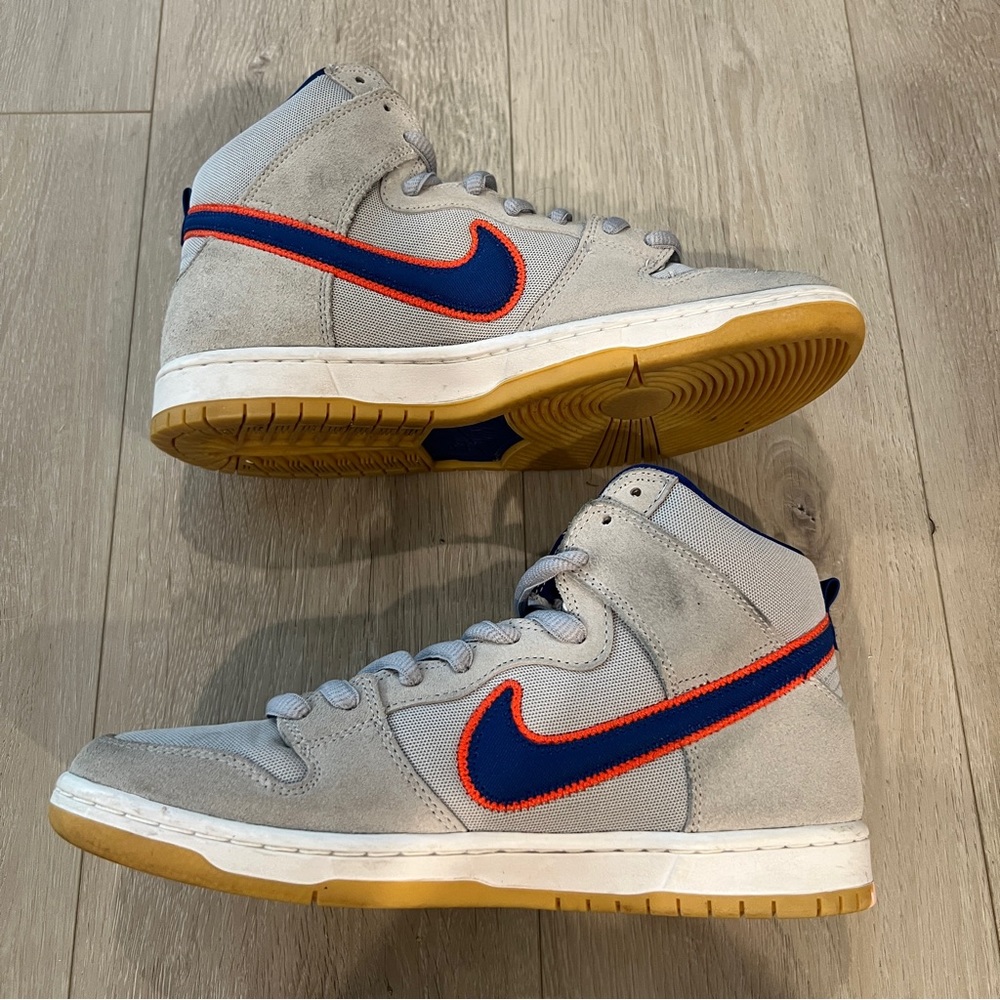 Nike SB Dunk High PRM NY Mets Sneakers Shoes Sz. 8.5 Men Women Unisex Grey Blue